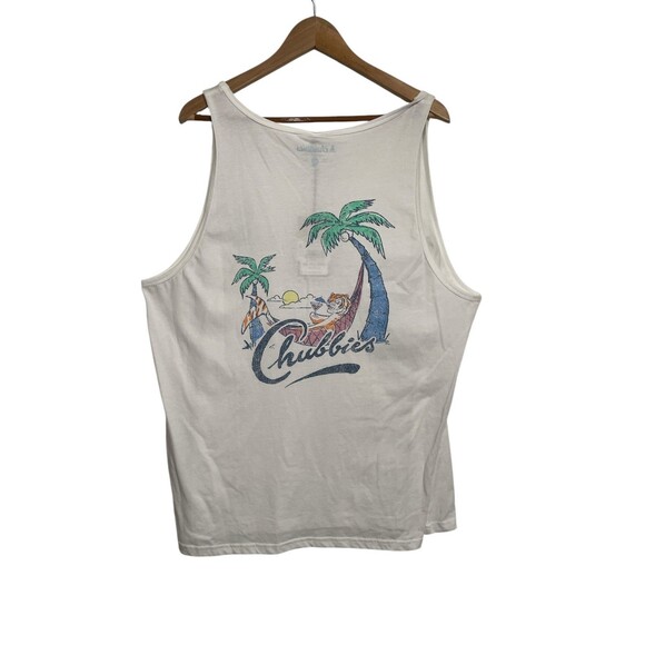 Other - NWT Chubbies Mens Tank  Top Size XXL White *The Weekend Has Arrived* Palm Trees